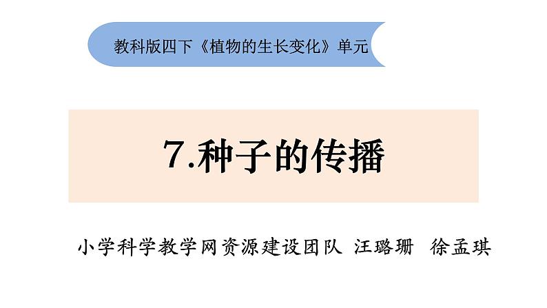 教科版科学四年级下册1-7《种子的传播》课件+教案+素材01