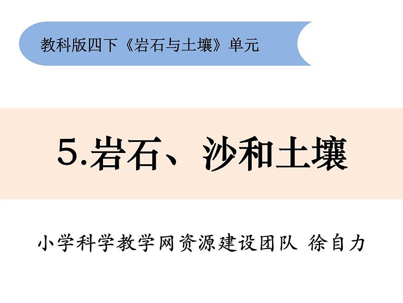 教科版科学四年级下册3-5《岩石、沙和黏土》课件+教案+素材01