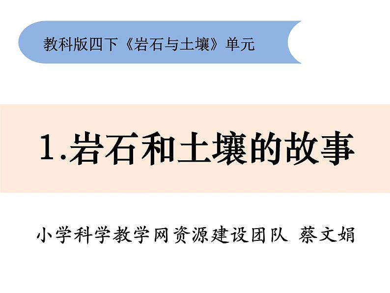 教科版科学四年级下册3-1《岩石和土壤的故事》课件+教案+素材01