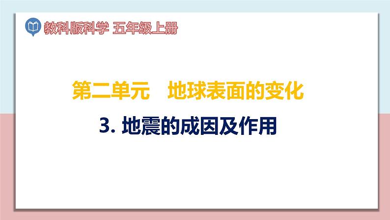 五年级科学上册2.3《地震的成因及作用》课件第1页