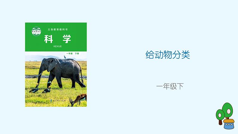 教科版科学一年级2.6《给动物分类》课件+教案04