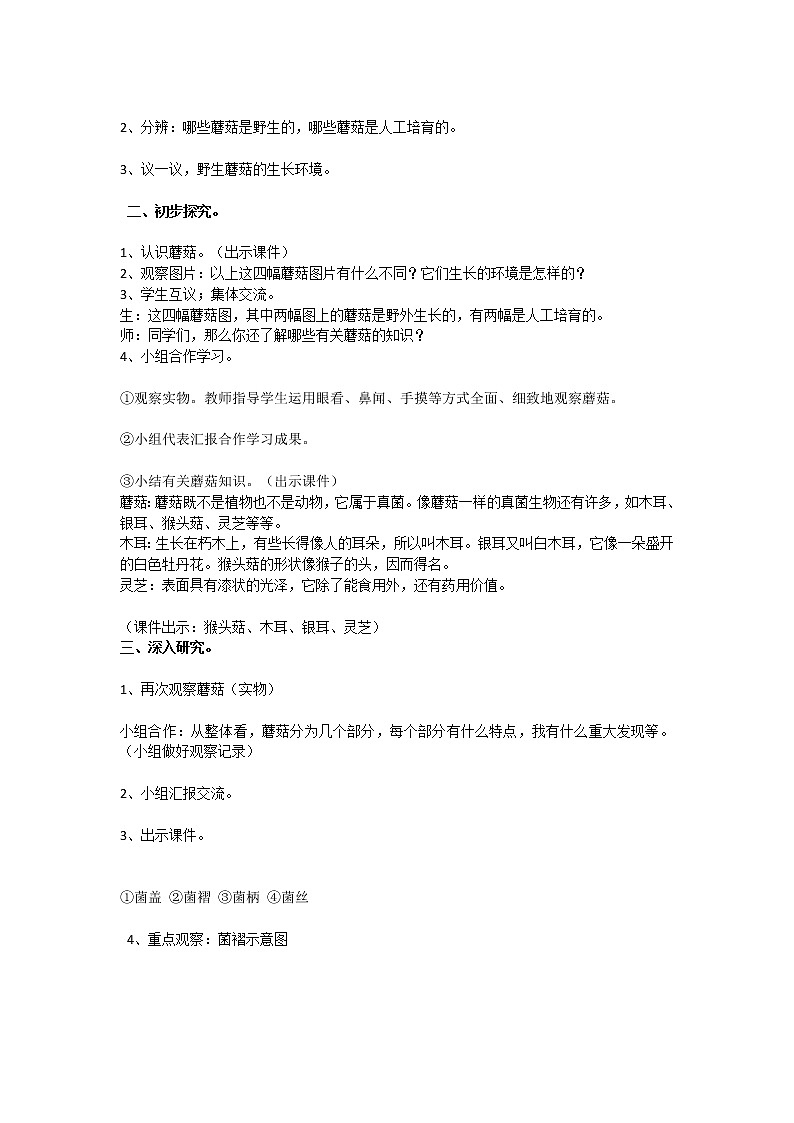 13、蘑菇和木耳 教学设计02