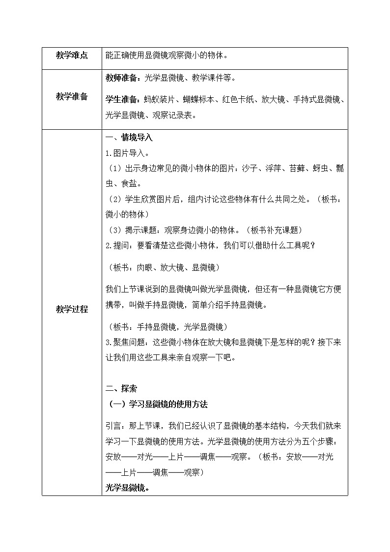 教科版2017科学6上3《观察身边微小的物体》课件PPT+教案02