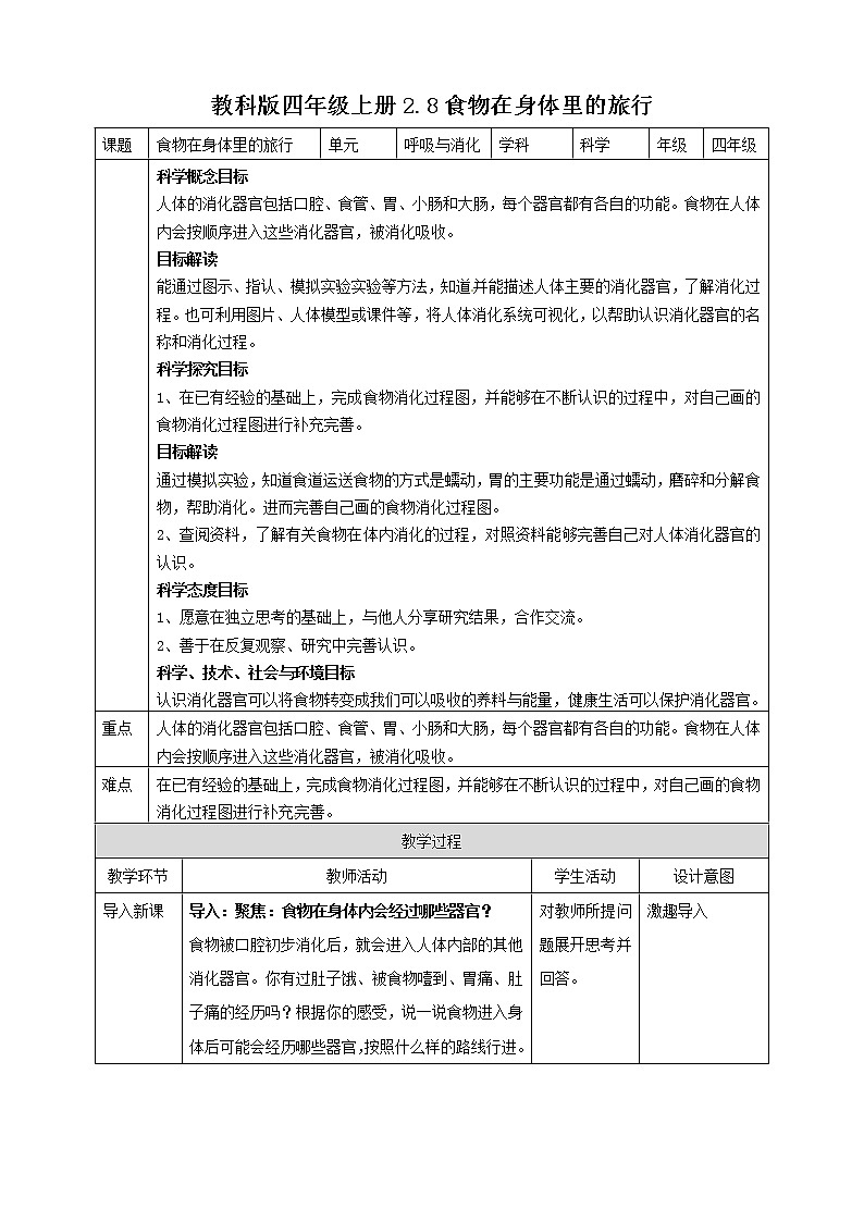 2.8 食物在身体里的旅行（课件+教学设计+课后练习+素材）01