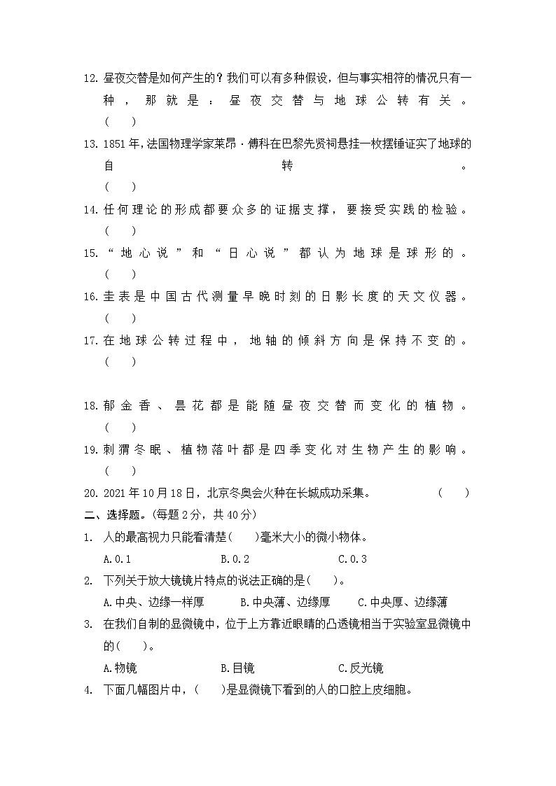 江苏徐州沛县6科上期中第2页
