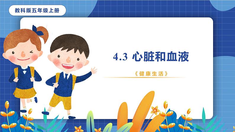 教科版(2017)科学五年级上册4.3《心脏和血液》课件+教案01