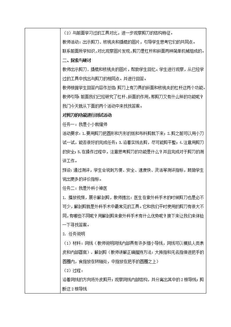 教科版2017科学6上5《灵活巧妙的剪刀》课件PPT+教案02