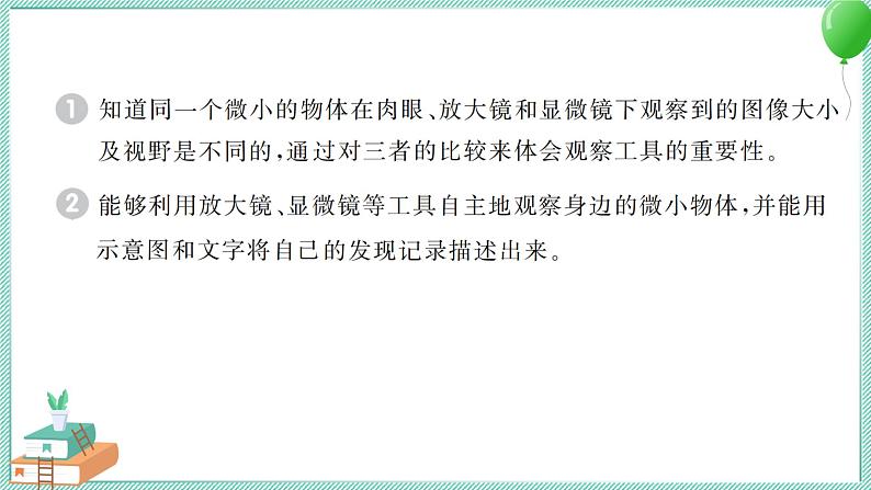 六上科学 3 观察身边微小的物体  PPT讲解 (含答案+动画)第2页