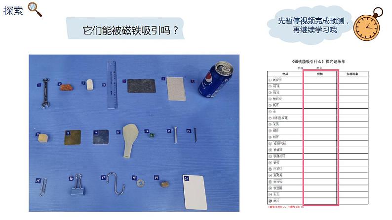 小学科学 二年级下册 第一单元第一课《磁铁能吸引什么》 课件第6页