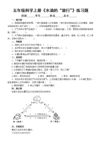 小学科学苏教版 (2017)五年级上册16 水滴的“旅行”达标测试