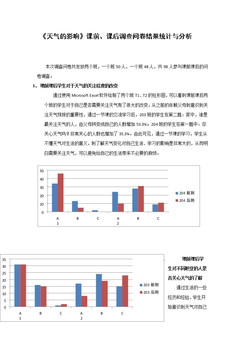 苏教版科学二年级上册 1.2 天气的影响 课件PPT+音频素材+调查问卷01