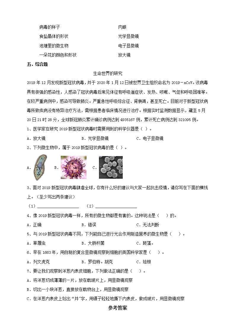 教科版六上科学  1.7《微生物与健康》课件+教案+练习+素材02