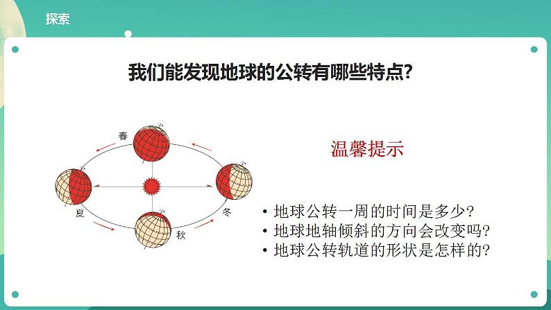 教科版六上科学  2.6《地球的公转与四季变化》课件+教案+练习+素材06