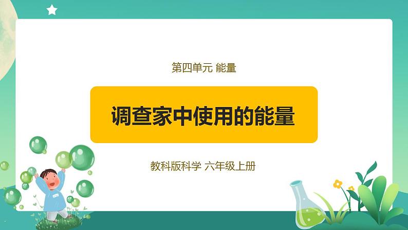 教科版六上科学  4.2《调查家中使用的能量》课件+教案+练习+素材01