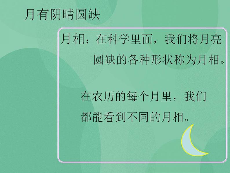 湘教版6上科学 5.2 月有阴晴圆缺 课件第3页