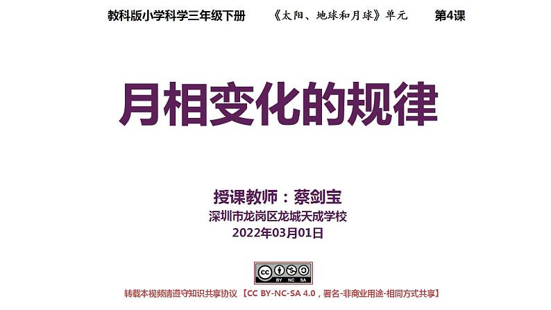 小学科学 教科版 三年级下册《月相变化的规律》课件01