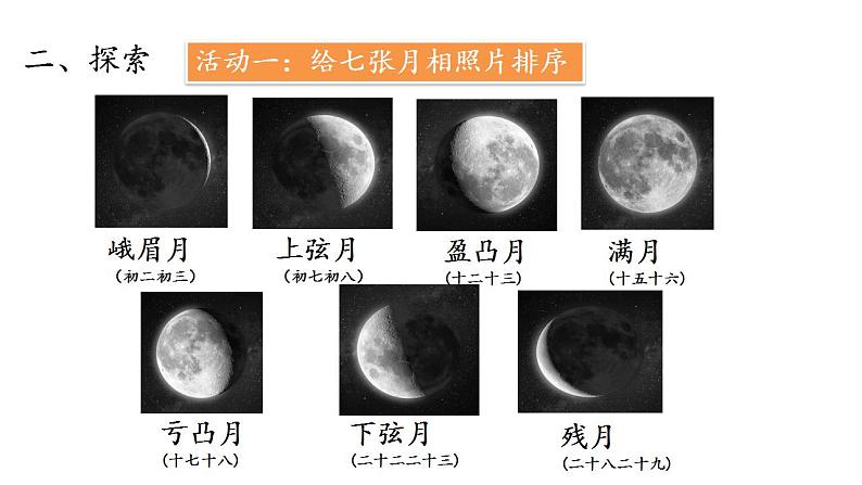 小学科学 教科版 三年级下册《月相变化的规律》课件06