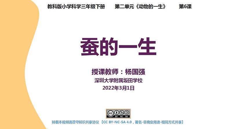 小学科学 教科版 三年级下册《蚕的一生》教学 课件01
