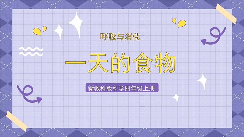 2.4《一天的食物》 课件+教案 教科版科学四年级上册01