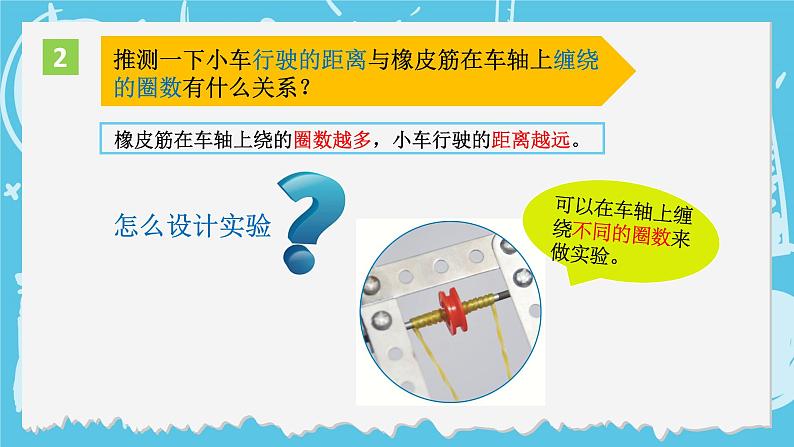 四年级上册科学-3.3 用橡皮筋驱动小车  课件+素材 教科版05
