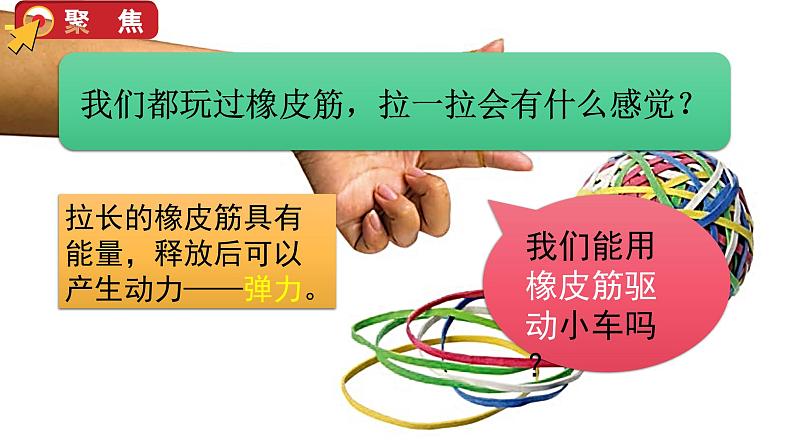 教科版四年级科学上册课件 第三单元 运动和力 3 用橡皮筋驱动小车03