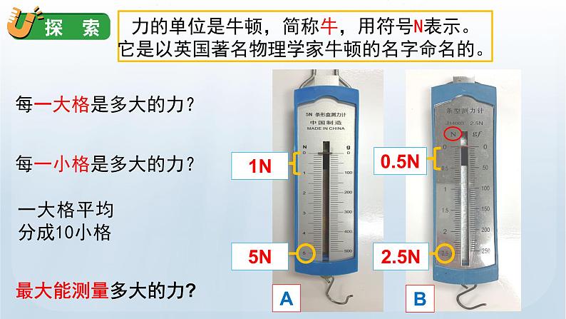 教科版四年级科学上册课件 第三单元 运动和力 4 弹簧测力计07