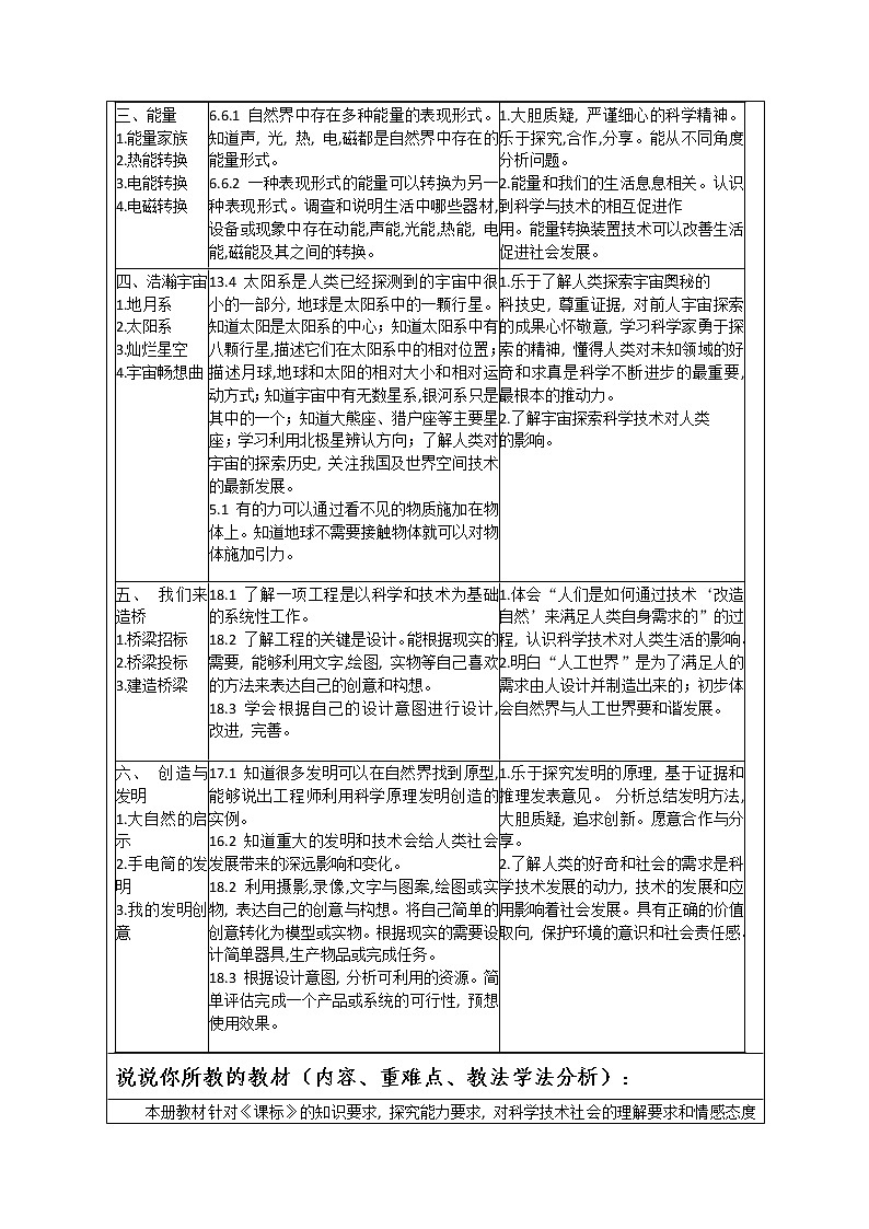 湘科版六年级上册科学教学计划第2页