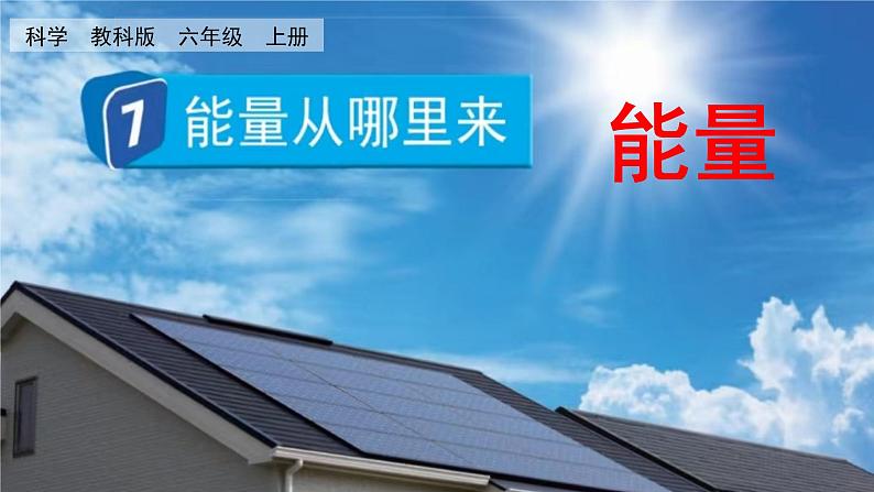 教科版六年级科学上册课件 第4单元 7 能量从哪里来01