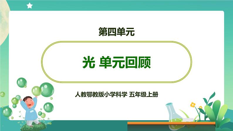 新人教鄂教版五上科学：第四单元 光 单元回顾课件PPT01