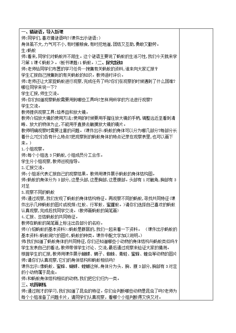 新教材青岛版五四制四年级上册科学全册教案02