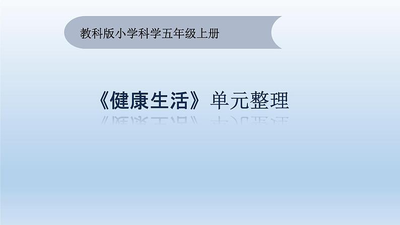 小学科学教科版五年级上册第四单元《健康生活》整理教学课件（2022秋）第1页