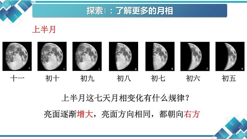 教科版三年级科学第三单元第四课《月相变化的规律》 课件第4页