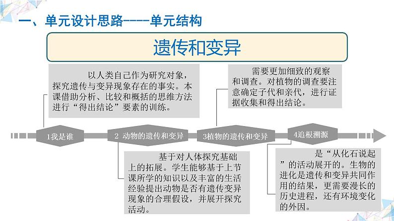 大象版科学（2017）六年级上册第四单元《遗传与变异》单元教材分析与实施建议 课件06