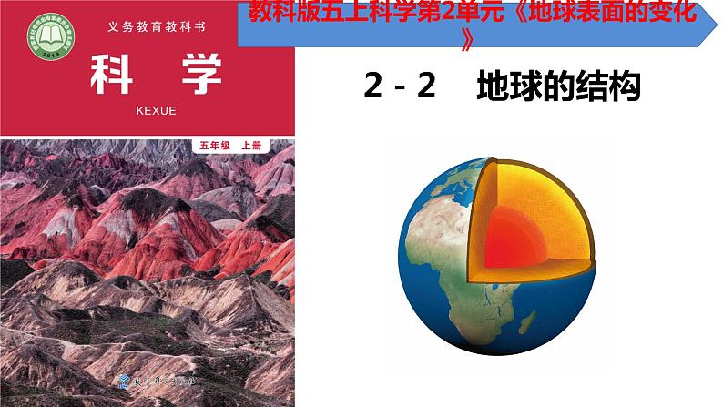 教科版五年级上科学2.2地球的结构教学课件第1页