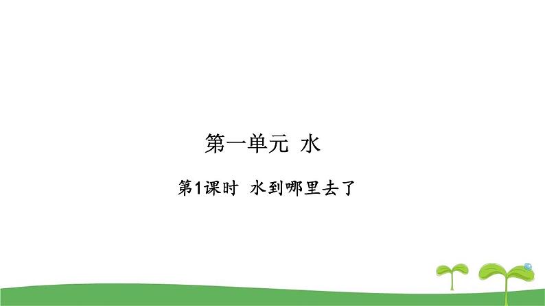 教科版科学三年级上册第1单元《水》 课课练习题复习题课件第1页