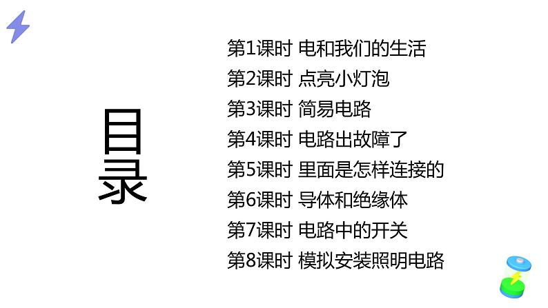 四年级科学下册第二单元电路复习课件02