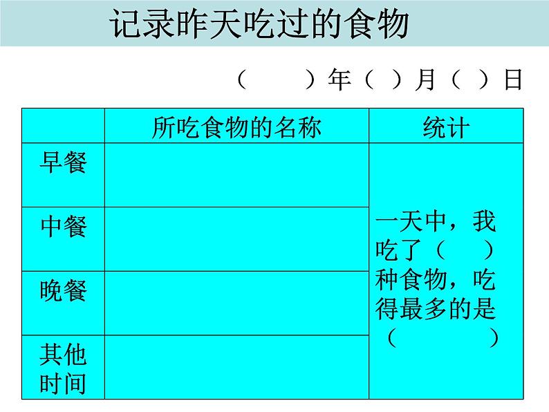 四上2.4《一天的食物》课件第5页