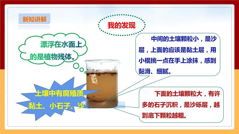 粤教粤科版小学科学三下第一单元第2课时《土壤的组成》课件第8页