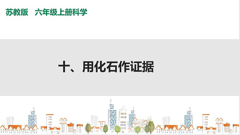 苏教版六上科学3.10《用化石作证据》PPT课件01