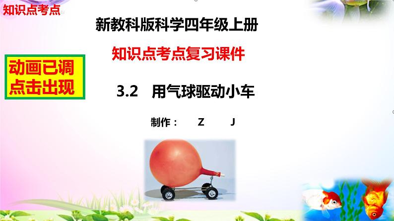 教科版科学四年级上册3.2用气球驱动小车-知识点复习课件+实验+典型试题(动画已调)02