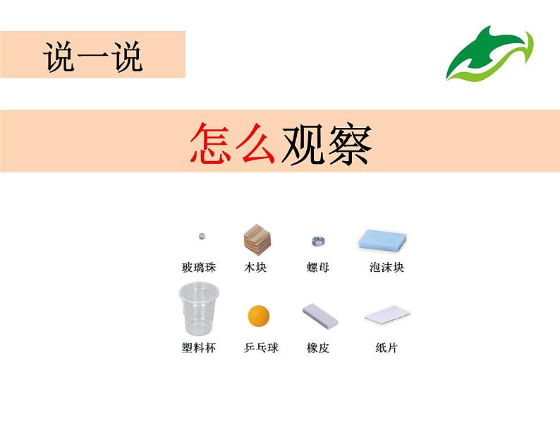 小学科学教科版一年级下册《发现物体的特征》 课件06