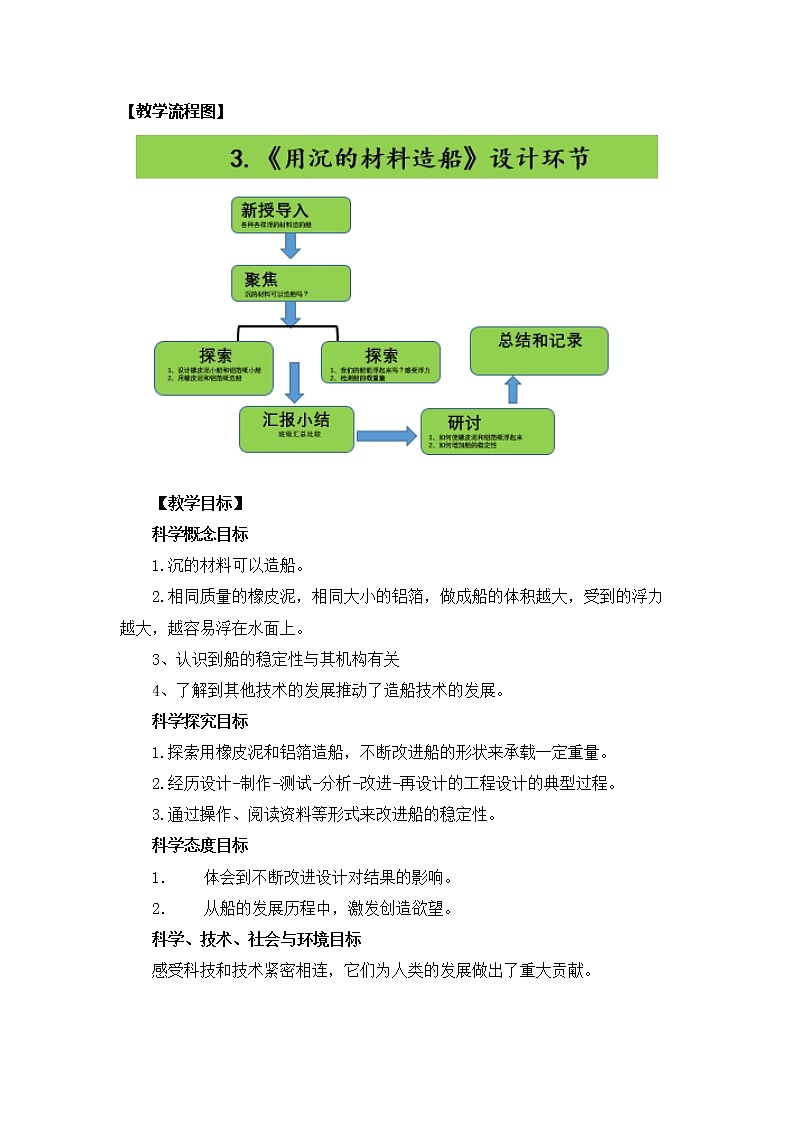 2.3用沉的材料造船教学设计第2页