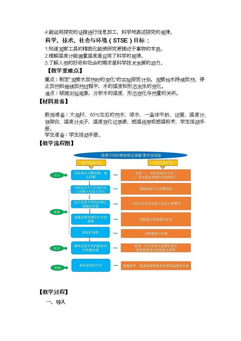 4.3《温度不同的物体相互接触》课件+教案+记录单+素材02