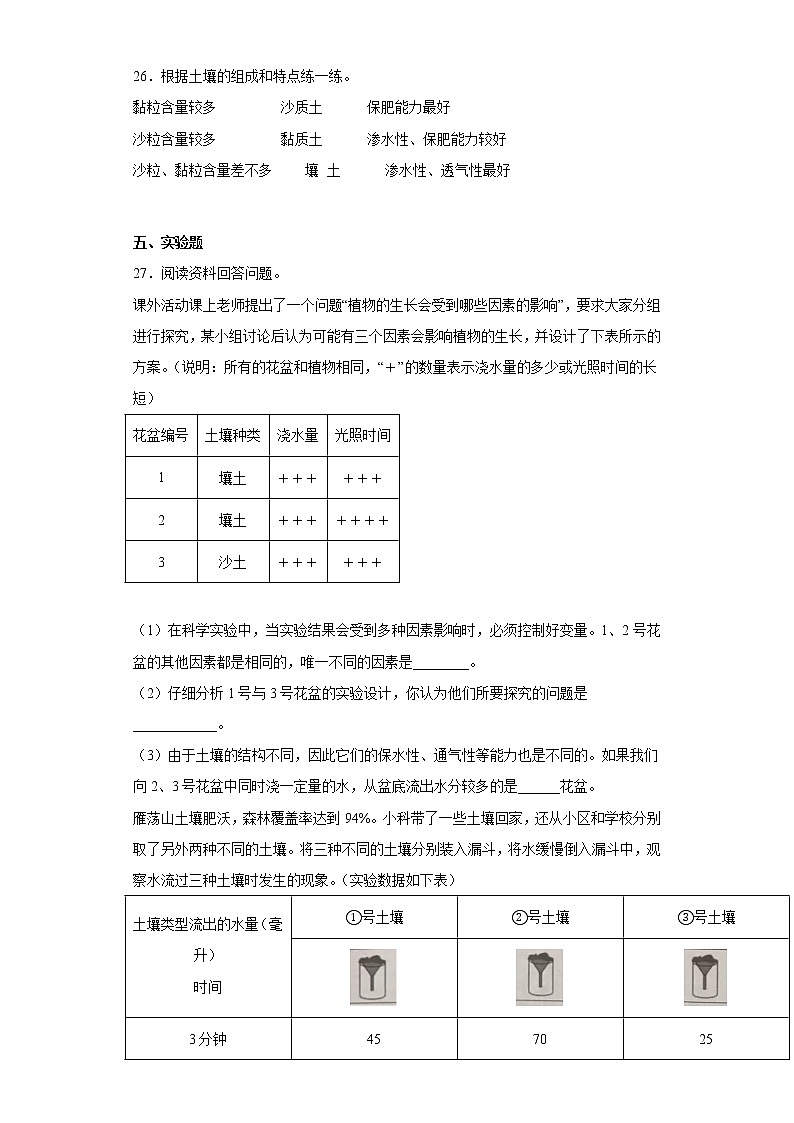 教科版科学四年级下册3.7《比较不同的土壤》课件ppt+教案+同步习题03