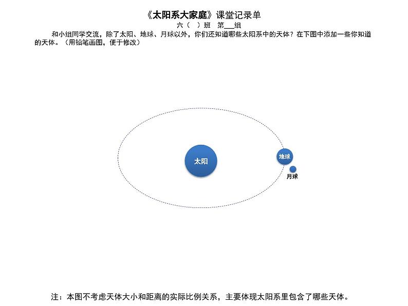 《太阳系大家庭》记录单作业等设计稿第1页