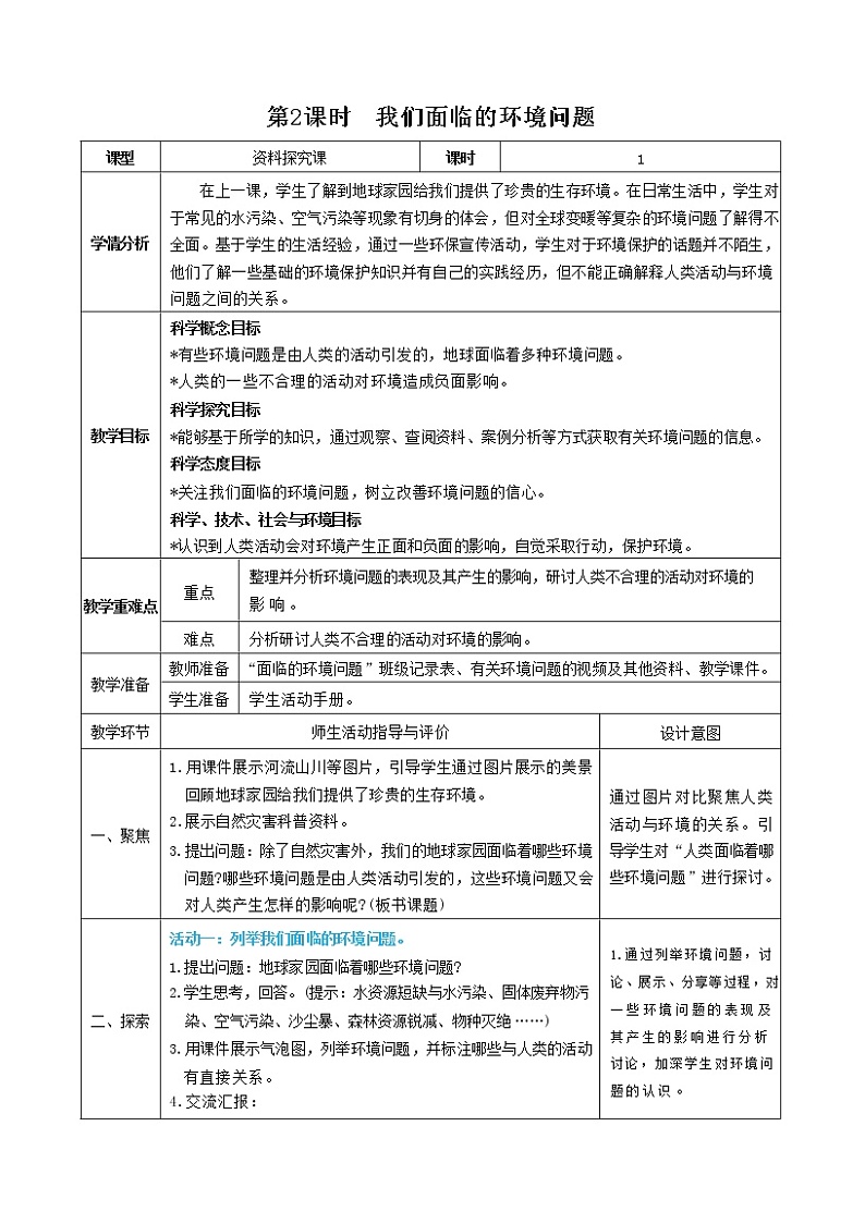 3.2 我们面临的环境问题（课件+教案+视频素材）01