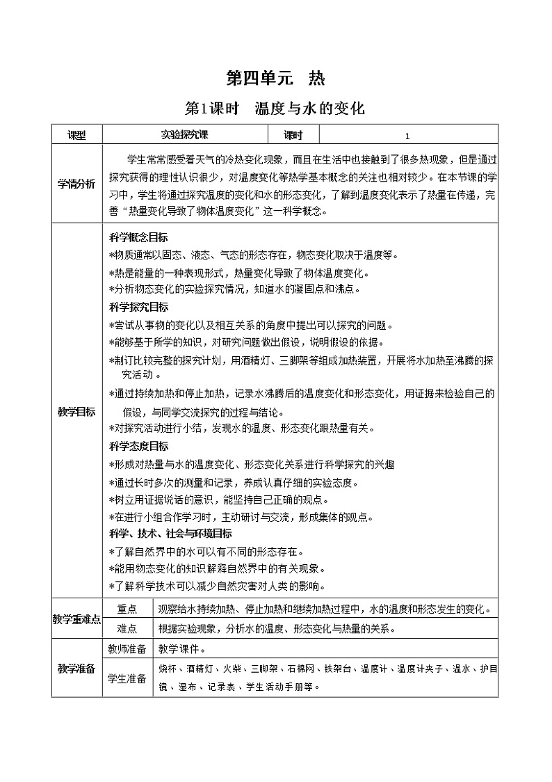 第1课时  温度与水的变化第1页