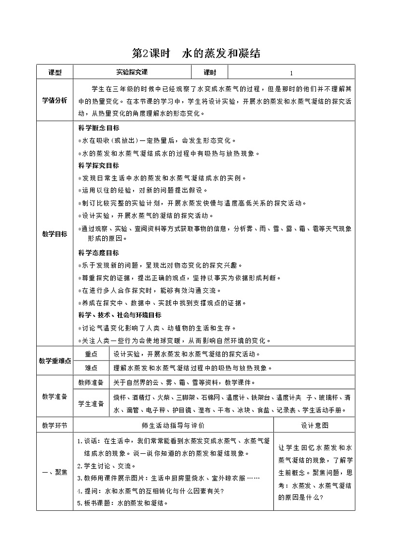 4.2 水的蒸发与凝结（课件+教案+视频素材）01