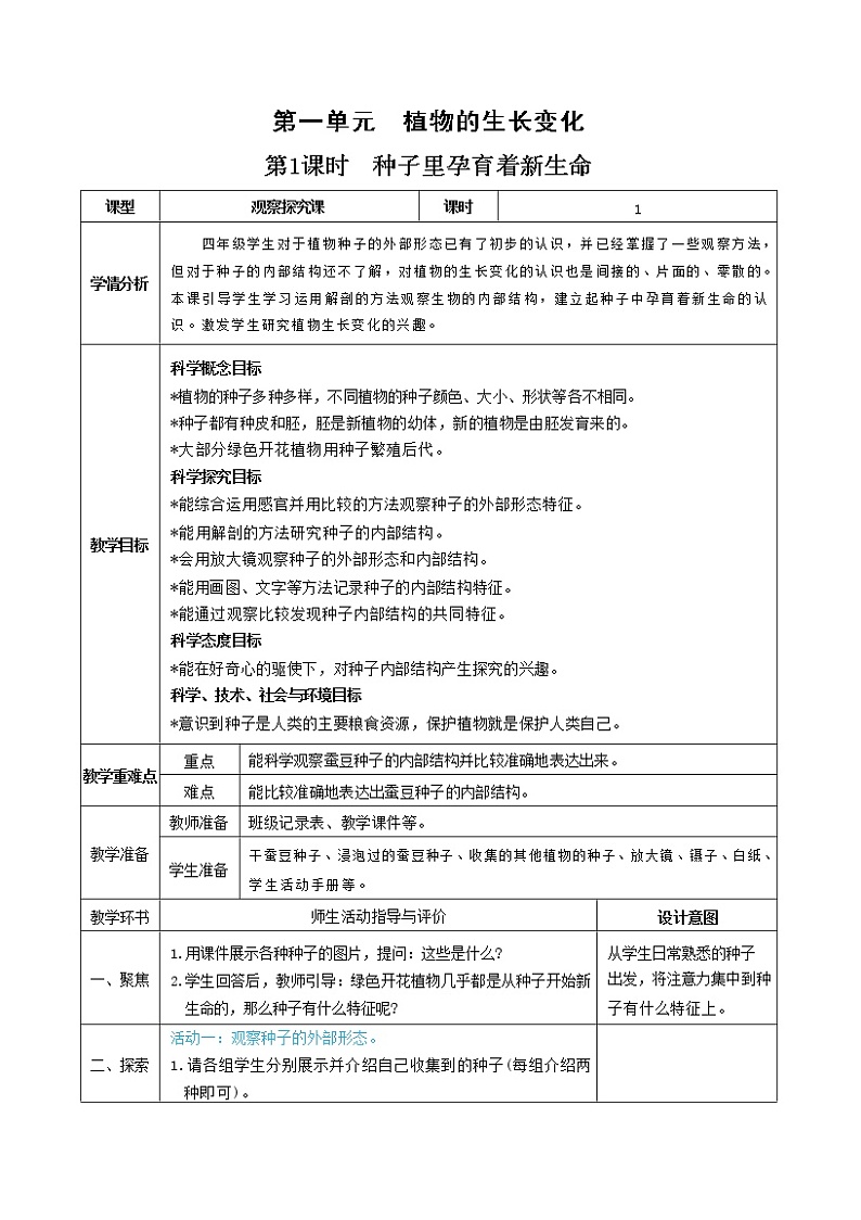 1.1 种子里孕育着新生命（课件+教案+视频素材）01