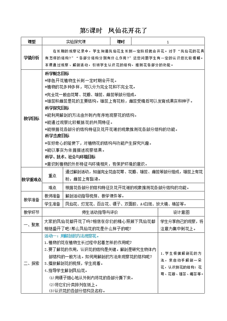 第5课时  凤仙花开花了第1页